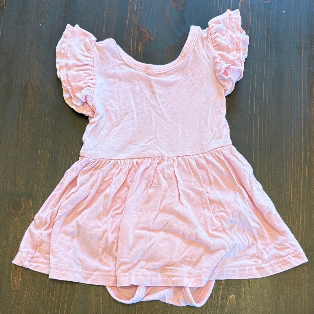 Little Sleepies Pink Ruffled Baby Dress